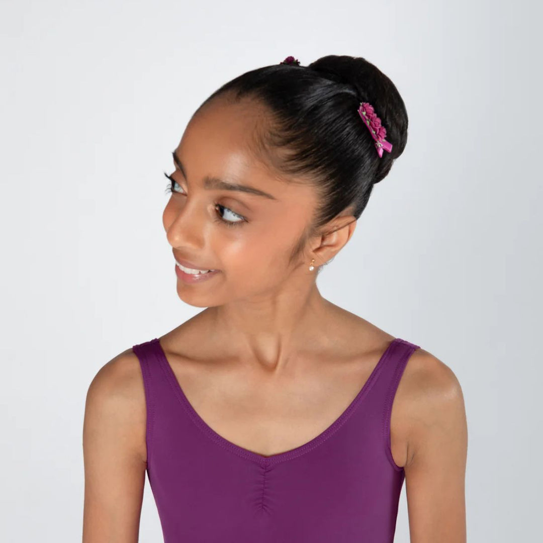 Energetiks Satin Floral Blossom Hair Clips Two Hair Clips