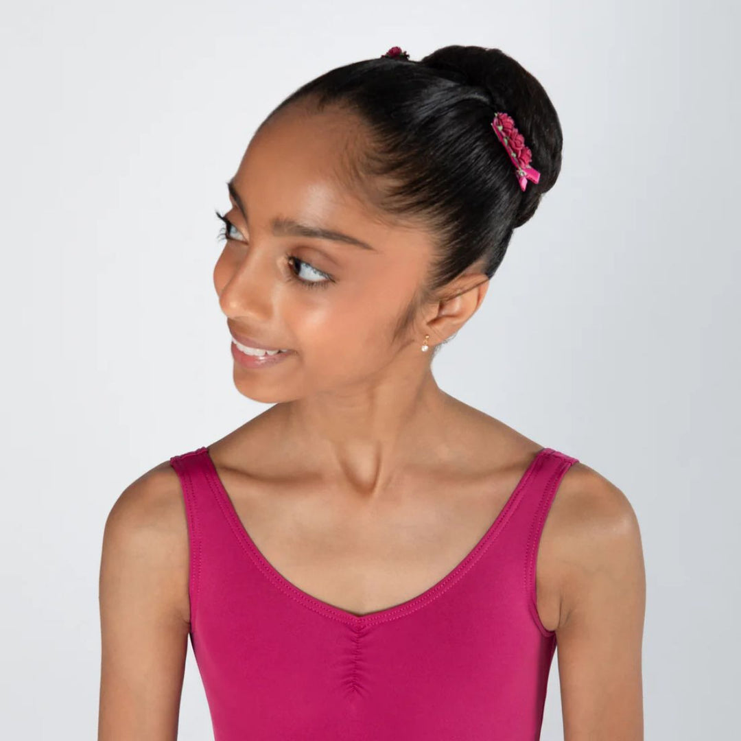 Energetiks Satin Floral Blossom Hair Clips Two Hair Clips