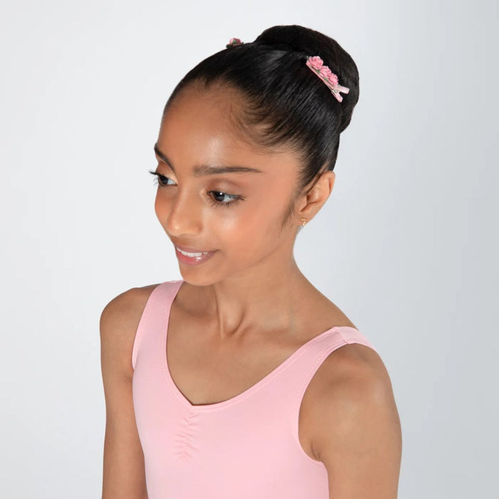 Energetiks Satin Floral Blossom Hair Clips Two Hair Clips