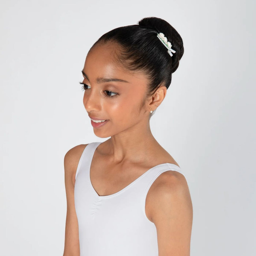 Energetiks Satin Floral Blossom Hair Clips Two Hair Clips