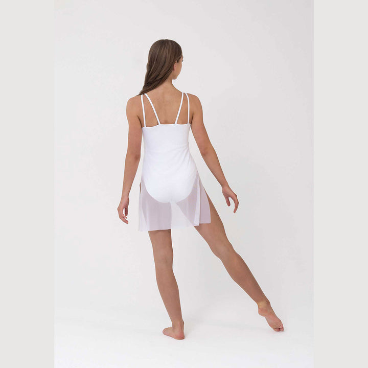 Studio 7 Dancewear Celine Mesh Lyrical Womens Dress White back