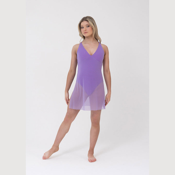 Studio 7 Dancewear Celine Dress girl wearing Amethyst