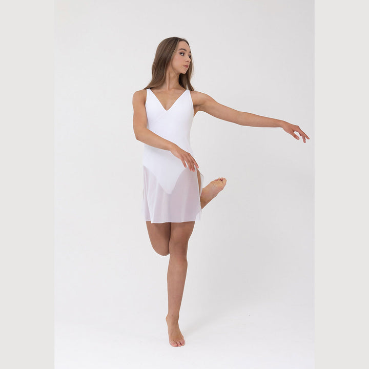 Studio 7 Dancewear Celine Dress girl wearing White