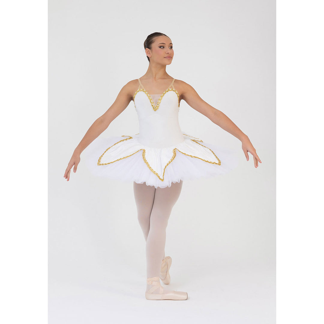 Studio 7 Dancewear Ellen Scalloped Girls Ballet Tutu White