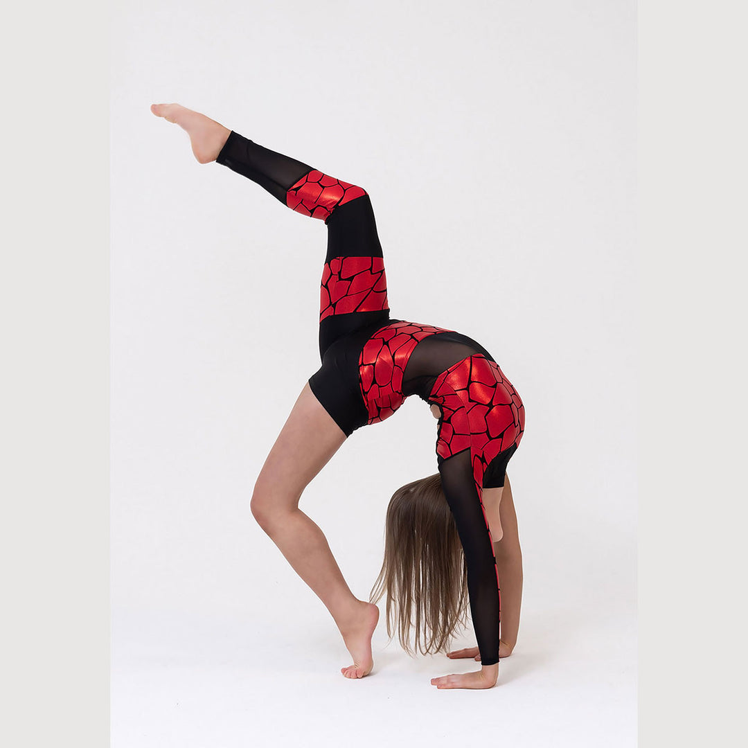 Studio 7 Dancewear Frankie Asymmetric Girls Metallic Unitard