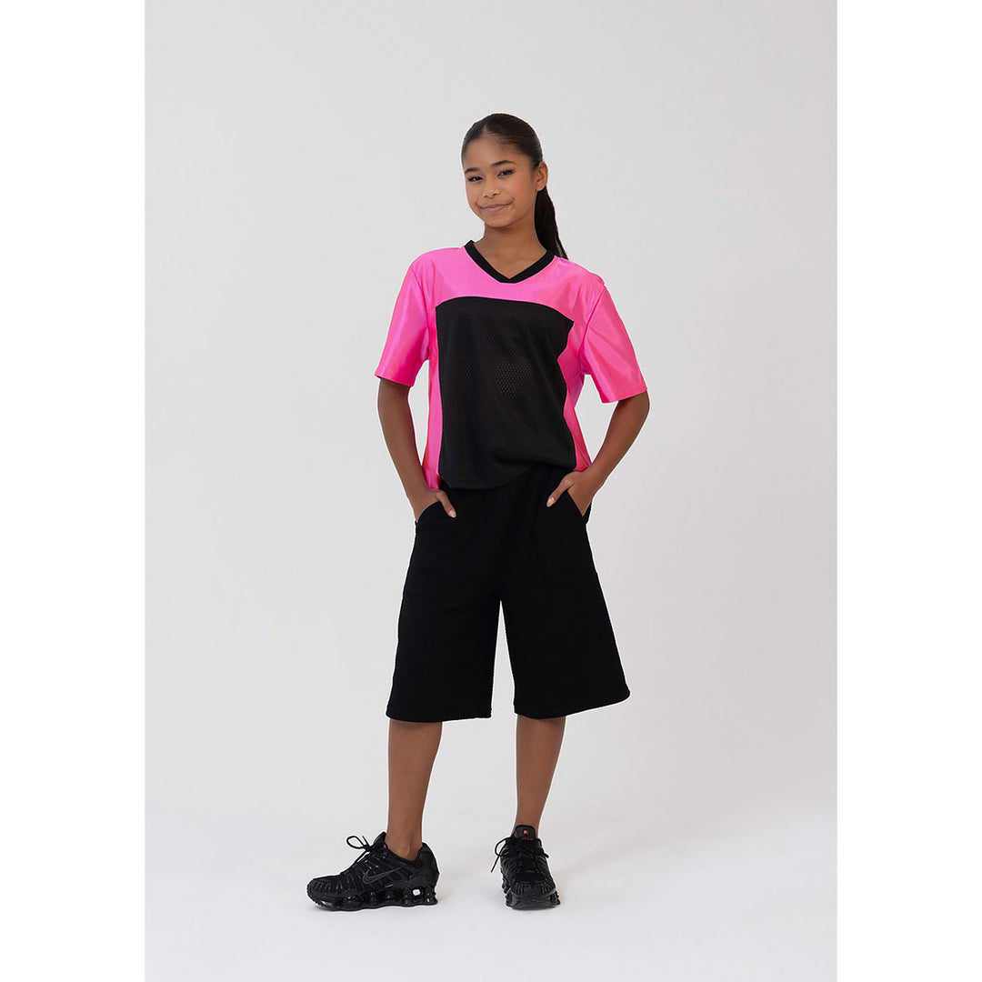 Studio 7 Dancewear Jordan Team Adults Hip Hop Top Black/Hot Pink side