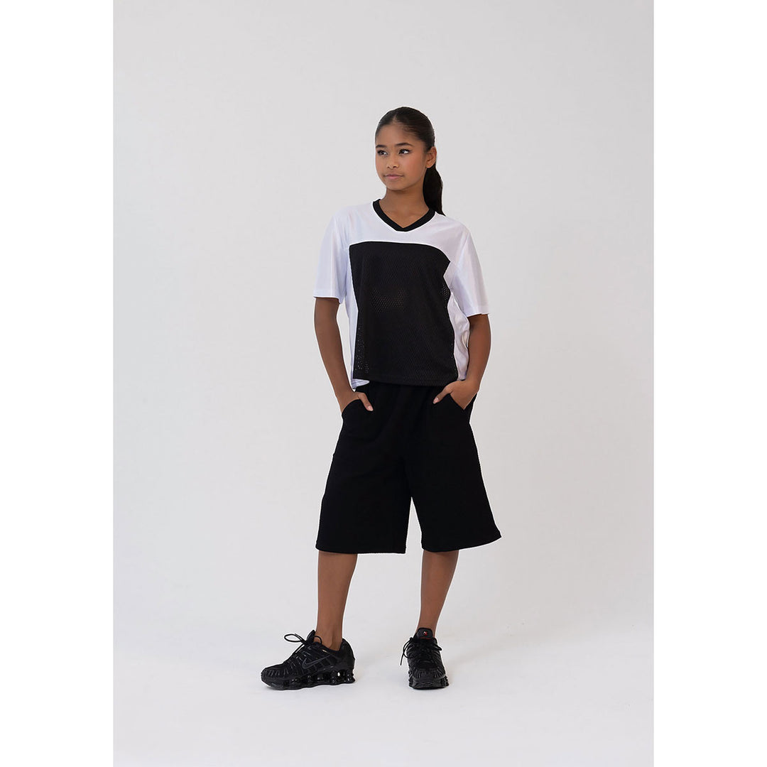 Studio 7 Dancewear Jordan Team Hip Hop Top Black/White front