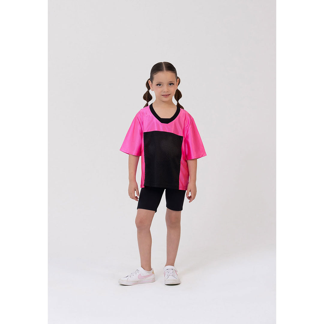 Studio 7 Dancewear Jordan Team Hip Hop Top Black/Hot Pink front