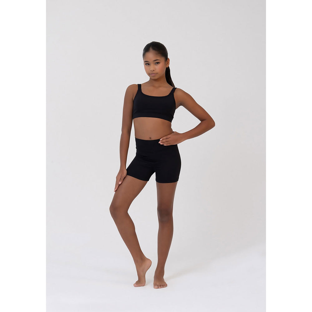 Studio 7 Dancewear Raya High Waisted Womens Dance Short Black detail