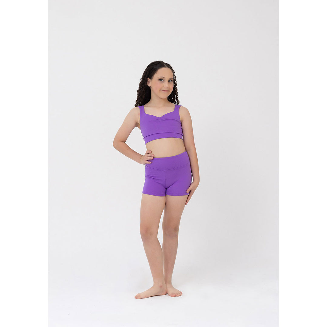 Studio 7 Dancewear Renee Reversible Womens Crop Top Amethyst detail