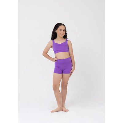 Studio 7 Dancewear Renee Crop Top girl wearing Amethyst