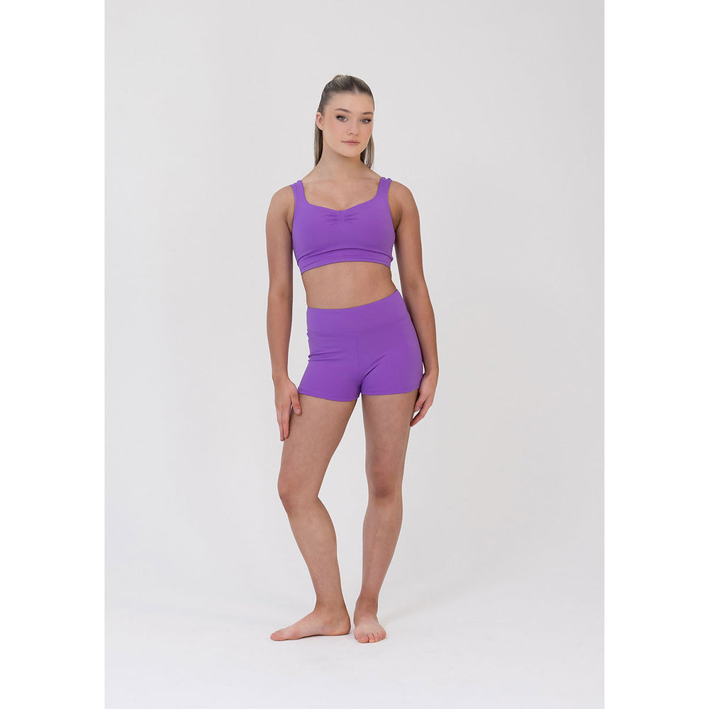 Studio 7 Dancewear Renee Reversible Girls Crop Top Amethyst detail