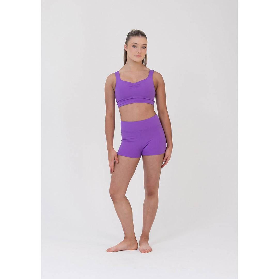 Studio 7 Dancewear Renee Reversible Girls Crop Top Amethyst detail