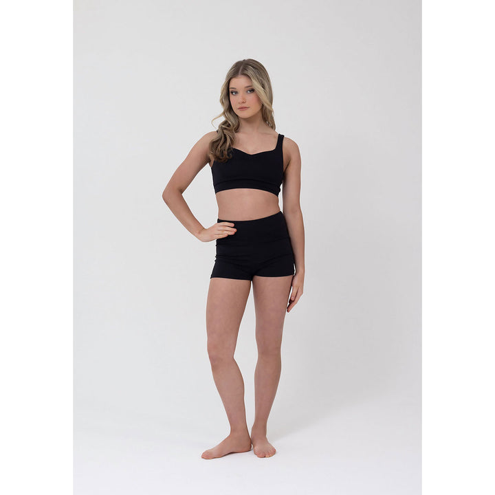 Studio 7 Dancewear Renee Crop Top girl wearing Black