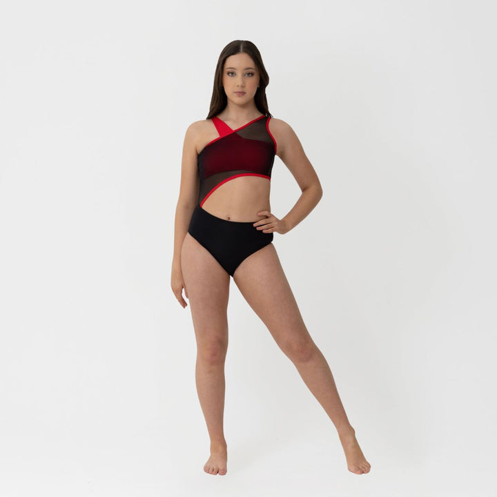 Studio 7 Dancewear Womens Lizzy Mesh Panel Cut-Out Leotard