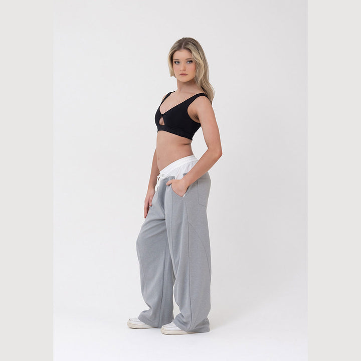 Studio 7 Dancewear Locky Adults Track Pant Grey/White