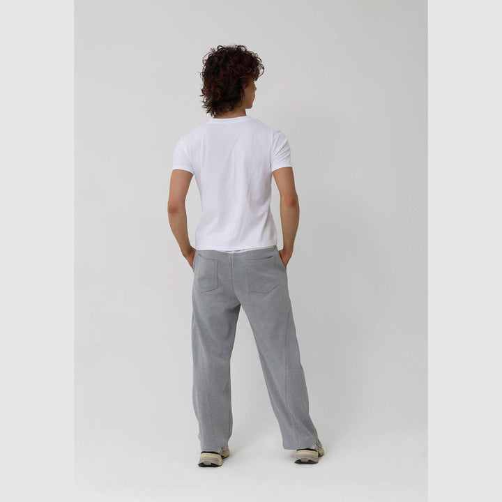 Studio 7 Dancewear Locky Children Track Pant Grey/White boy wearing