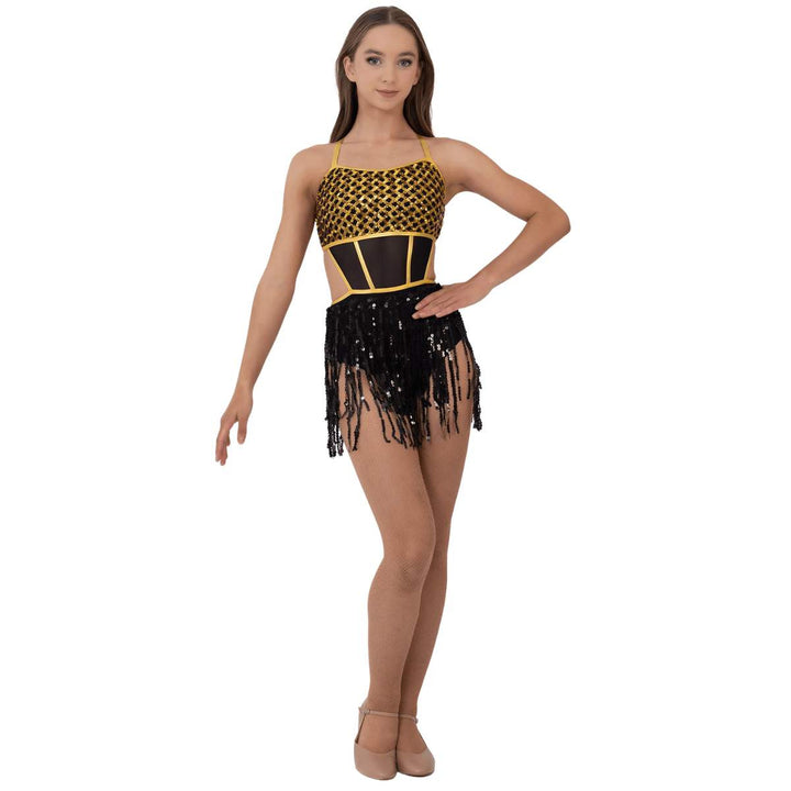 Studio 7 Dancewear Sadie Sequin Fringe Womens Jazz Leotard