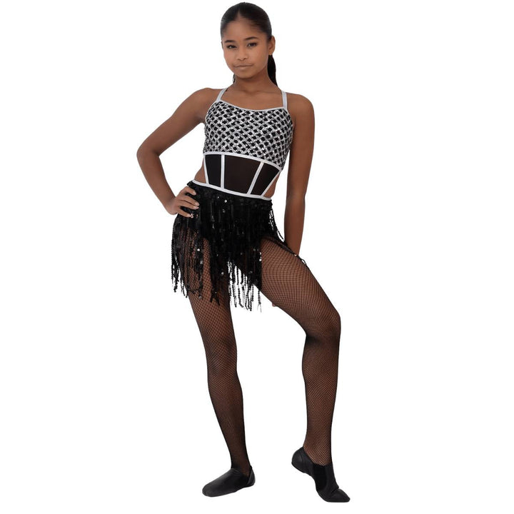 Studio 7 Dancewear Sadie Sequin Fringe Girls Jazz Leotard