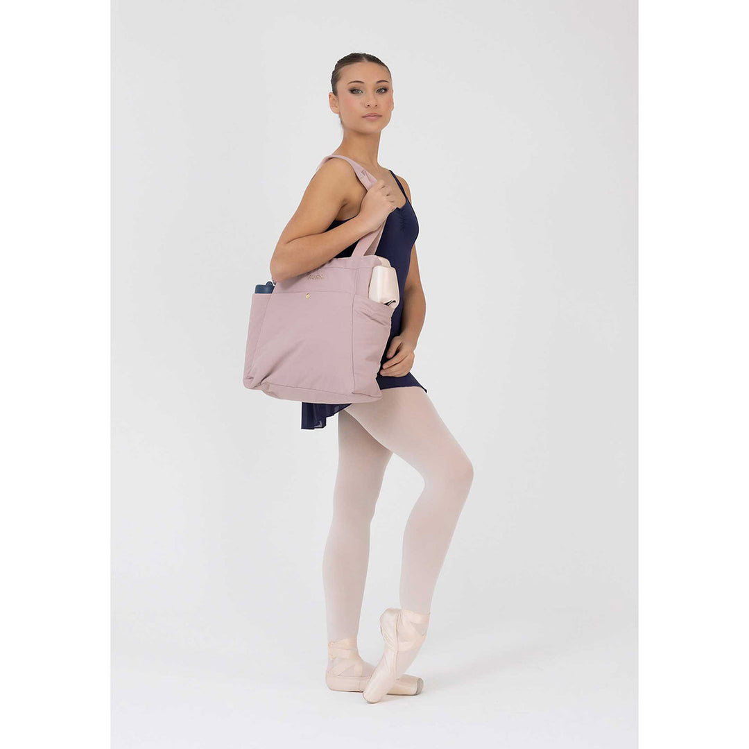 Studio 7 Dancewear Tori Tote Bag Dusty Pink detail