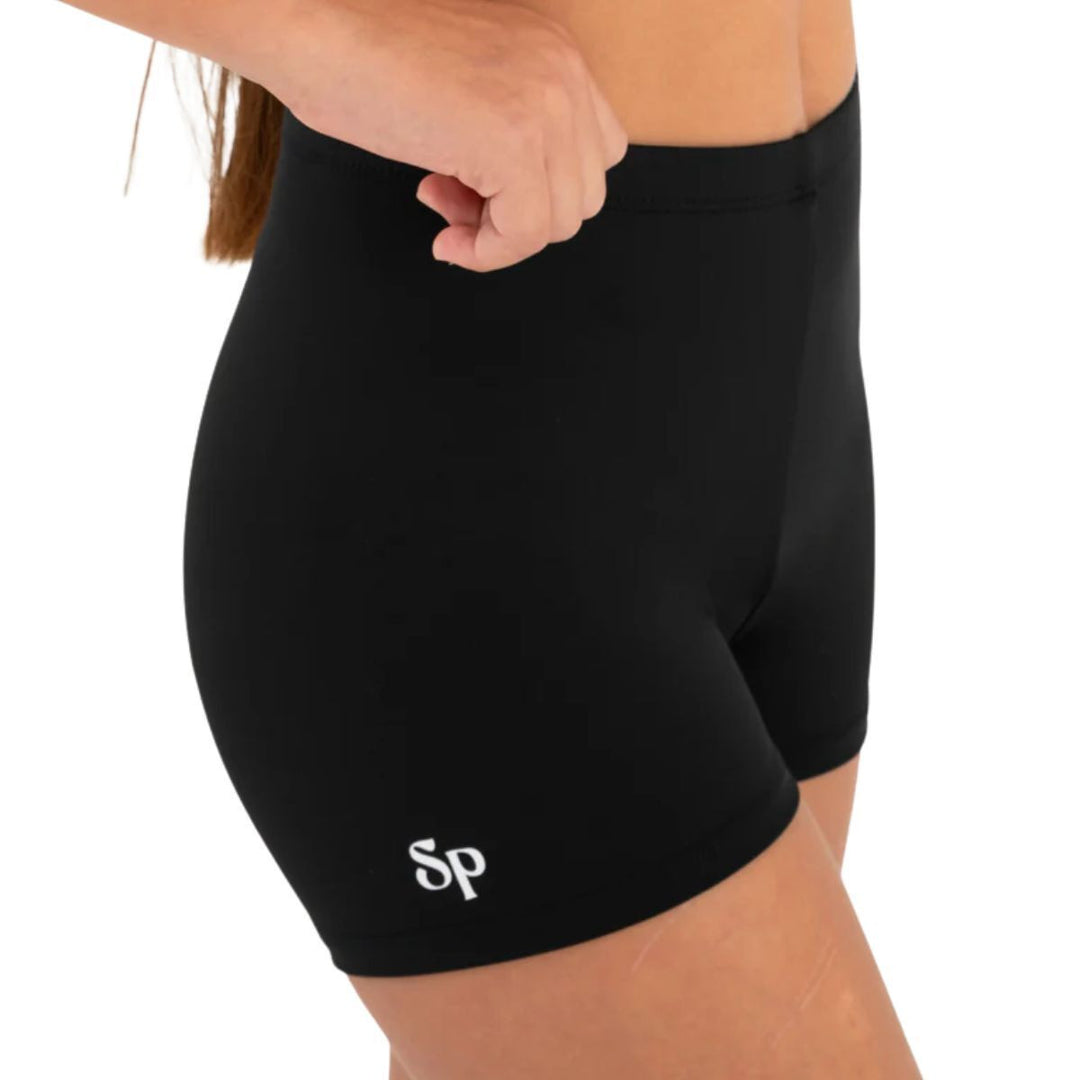 Sylvia P Black Lycra Gymnastics & Dance Short Children Sizes