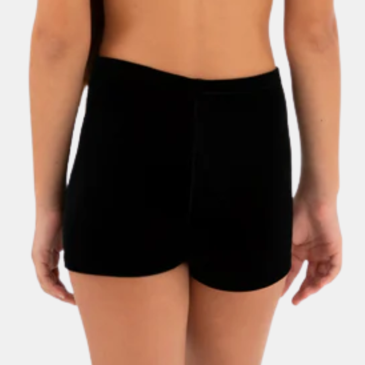 Sylvia P Black Velvet Gymnastic &amp; Dance Short Children Sizes
